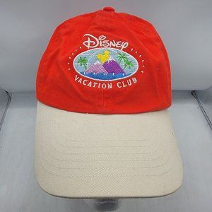 Disney Vacation Club Member Adults Red Hat Cap Adjustable Comfort Casual